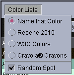 Menu for Color Lists