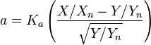 math formula, part of a CIELAB explanation