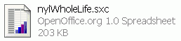 OpenOffice.org Calc file logo
