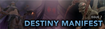 Issue 7 logo, Destiny Manifest