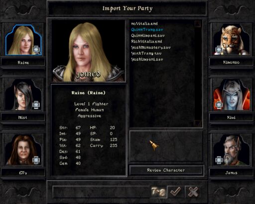 overview of Quinn's parties